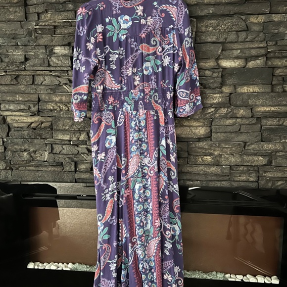 Jaase Boho Floral Dress V-Neck Maxi Dress - Picture 2 of 4
